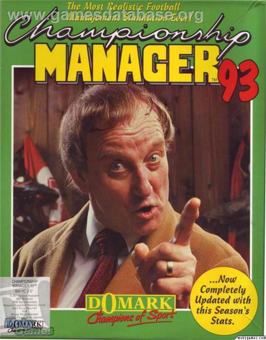 Championship Manager 93 - Microsoft DOS - Artwork - Box