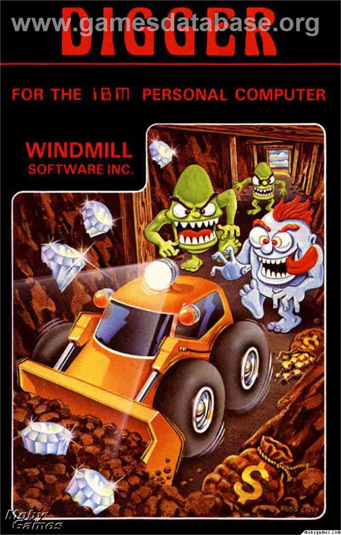 Digger (1983) - Microsoft DOS - Artwork - Box