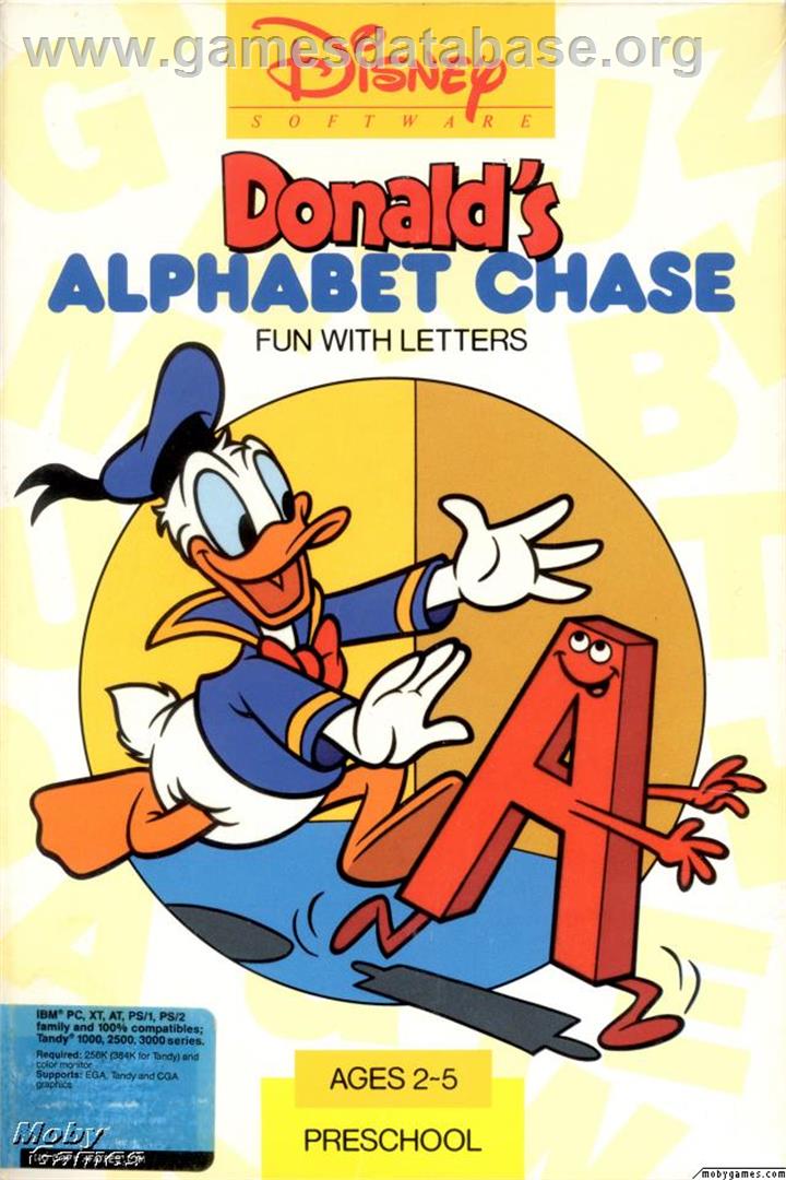 Donald's Alphabet Chase - Microsoft DOS - Artwork - Box