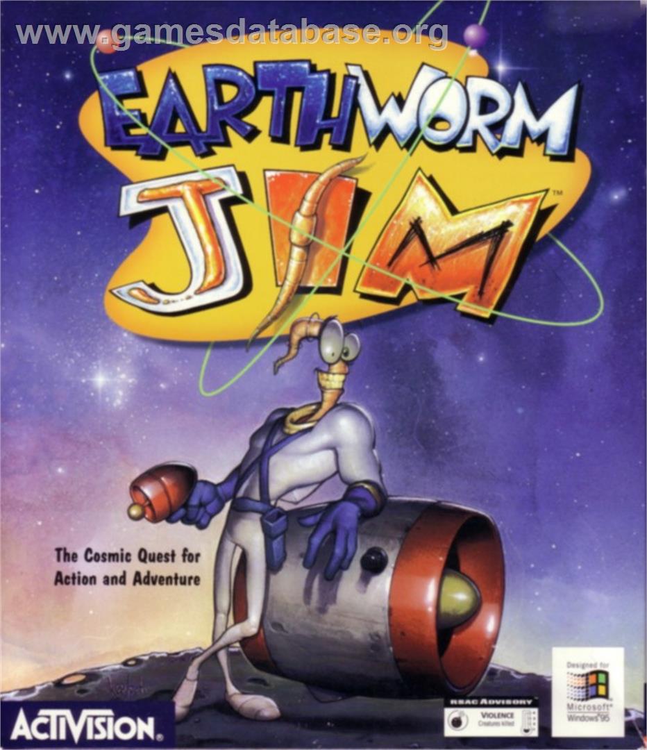 Earthworm Jim - Microsoft DOS - Artwork - Box