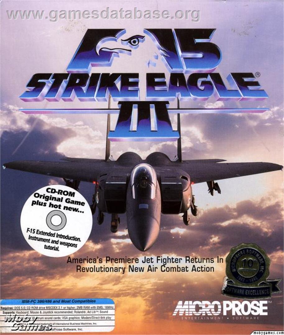 F-15 Strike Eagle 3 - Microsoft DOS - Artwork - Box