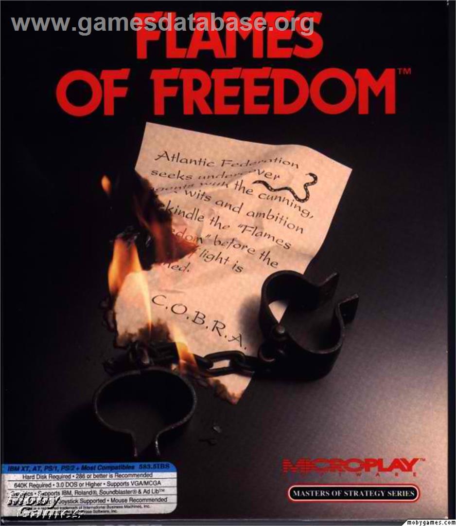 Flames of Freedom - Microsoft DOS - Artwork - Box