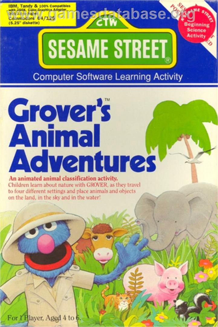 Grover's Animal Adventures - Microsoft DOS - Artwork - Box