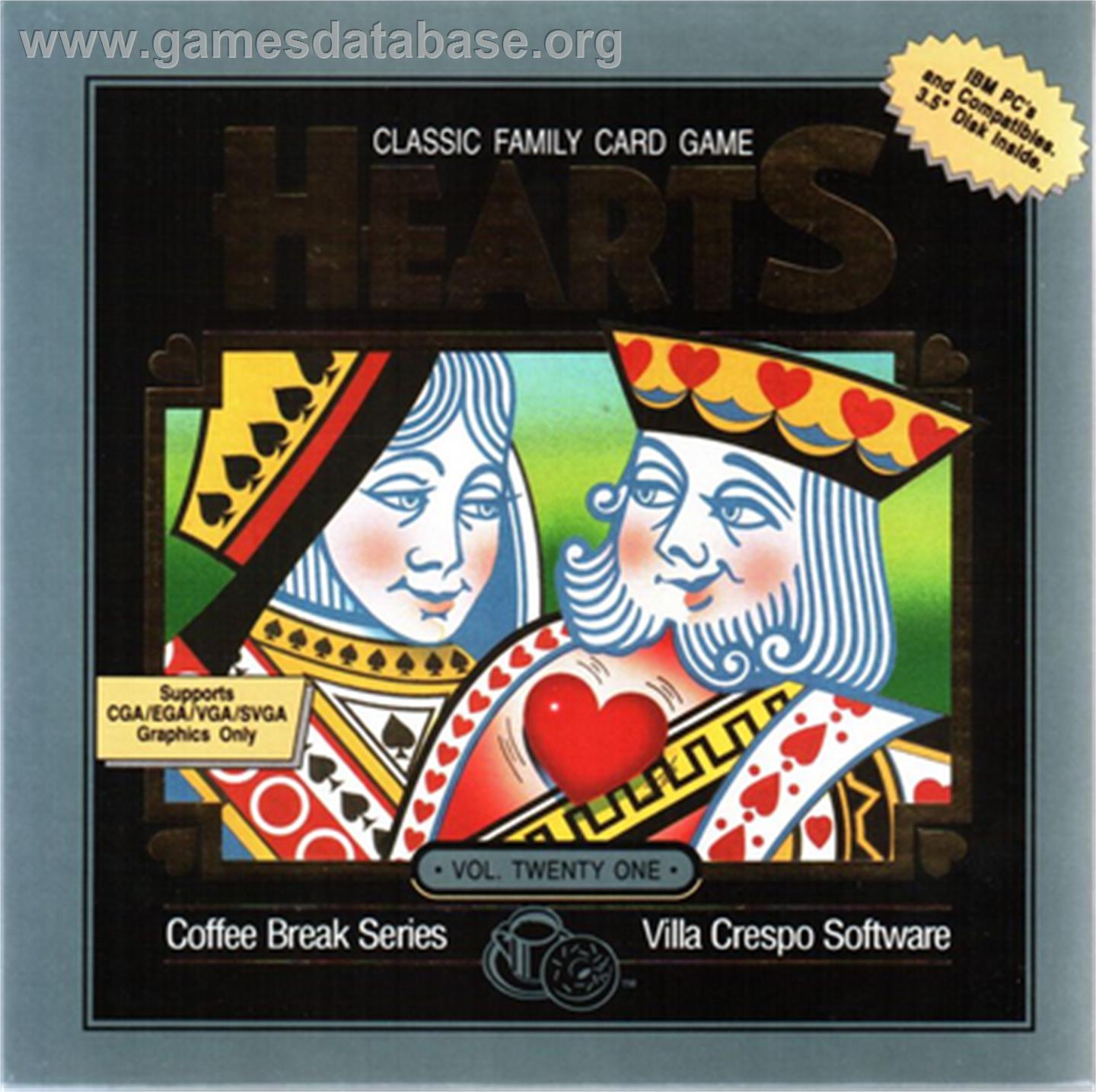 Hearts - Microsoft DOS - Artwork - Box