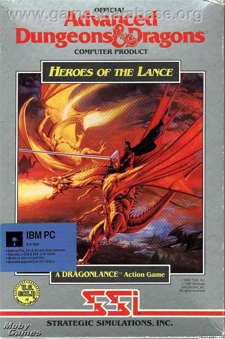 Heroes Of The Lance - Microsoft DOS - Artwork - Box