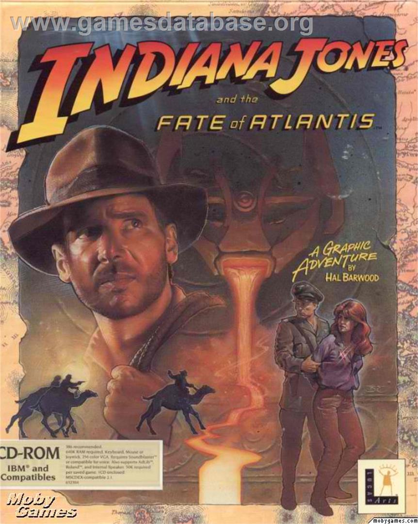 Indiana Jones and the Fate of Atlantis - Microsoft DOS - Artwork - Box