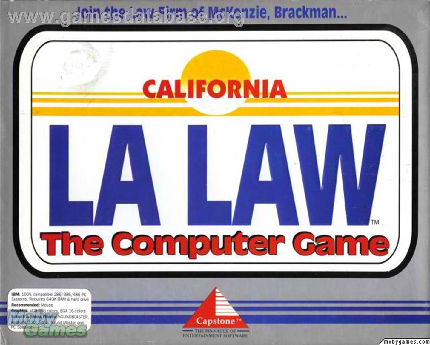 Law - The Computer Game, La - Microsoft DOS - Artwork - Box