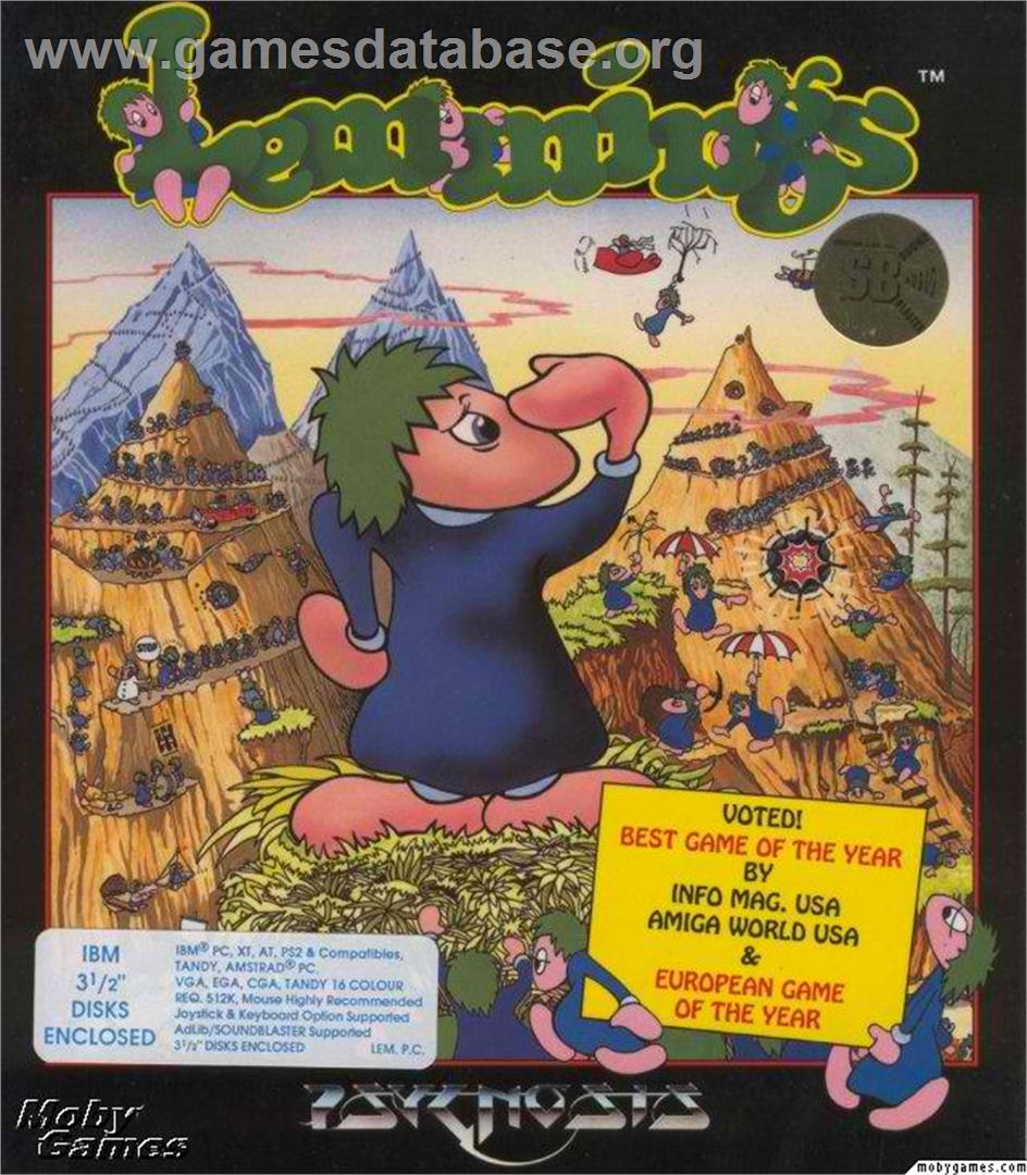 Lemmings - Microsoft DOS - Artwork - Box