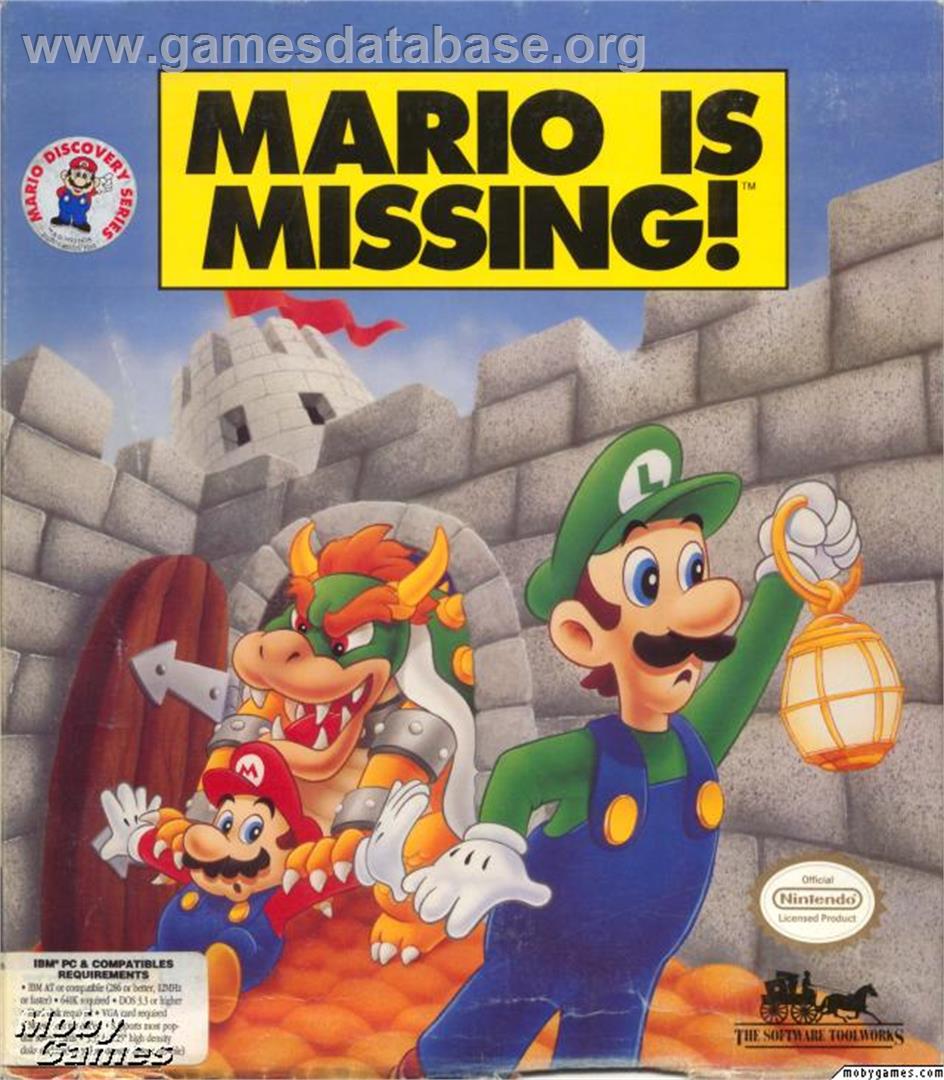 Mario is Missing! - Microsoft DOS - Artwork - Box