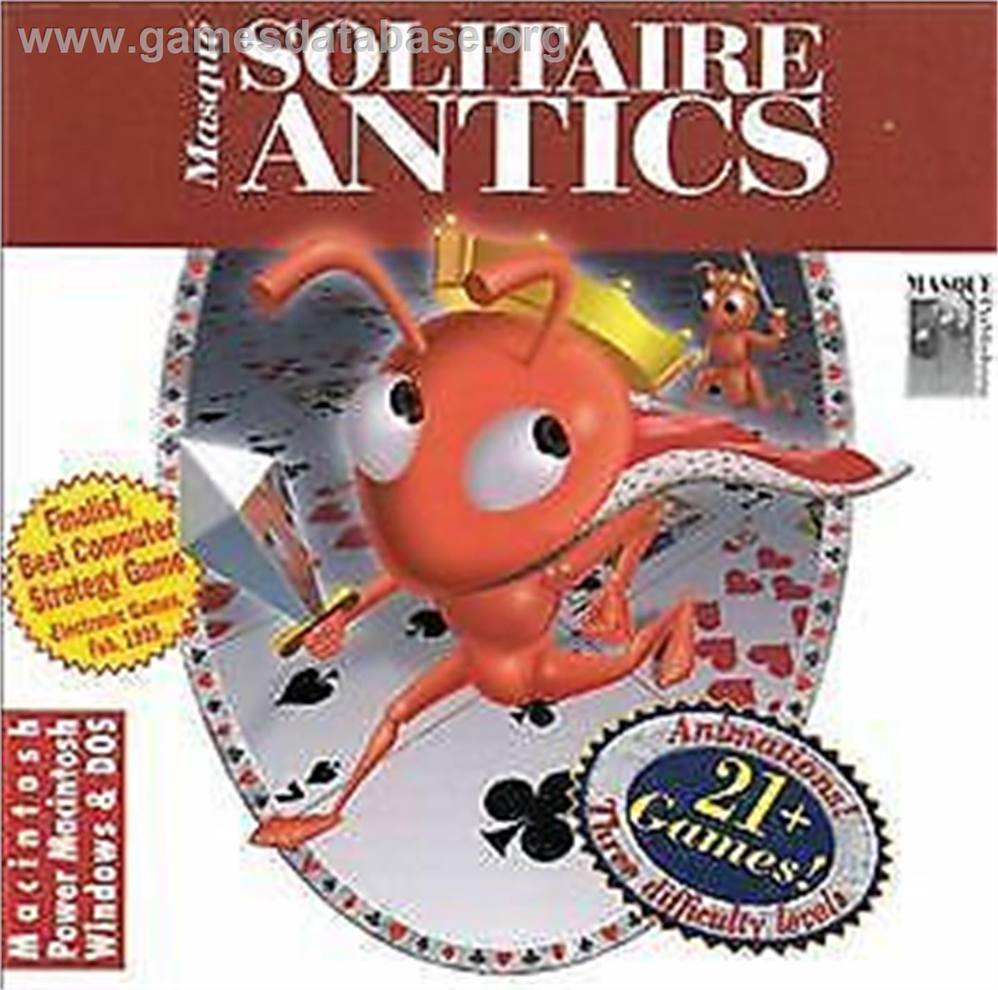 Masque Solitaire Antics - Microsoft DOS - Artwork - Box