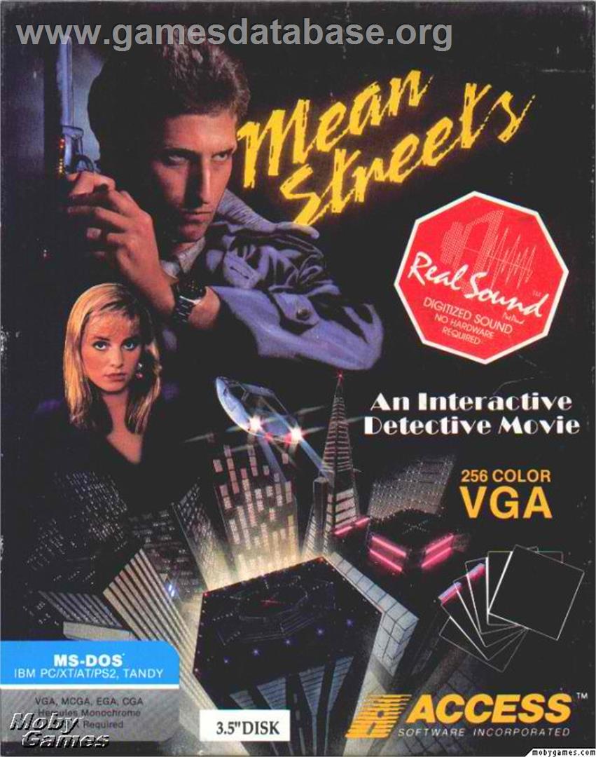 Mean Streets - Microsoft DOS - Artwork - Box