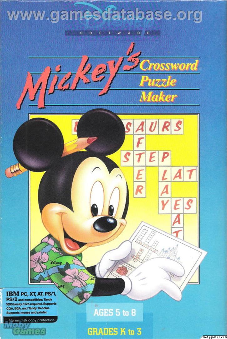 Mickey's Crossword Puzzle Maker - Microsoft DOS - Artwork - Box