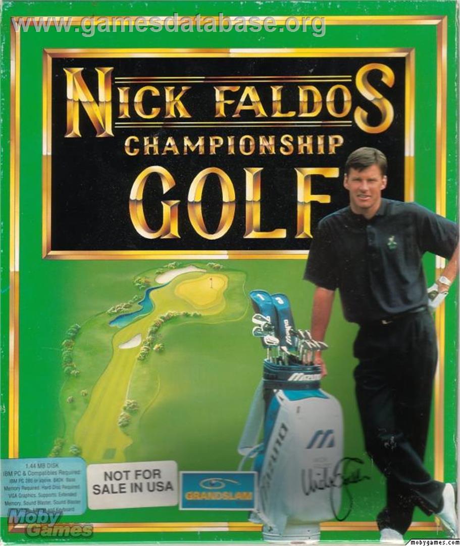 Nick Faldo's Championship Golf - Microsoft DOS - Artwork - Box