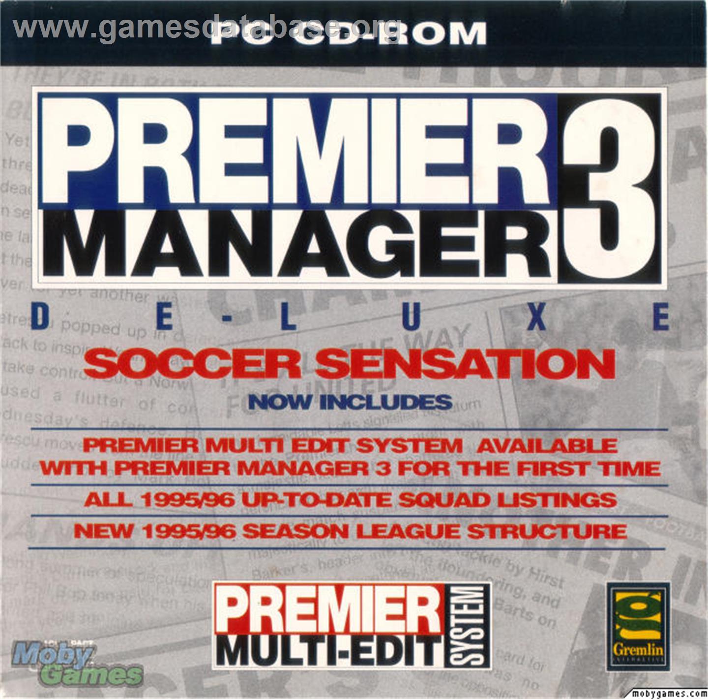 Premier Manager 3 De-Luxe - Microsoft DOS - Artwork - Box