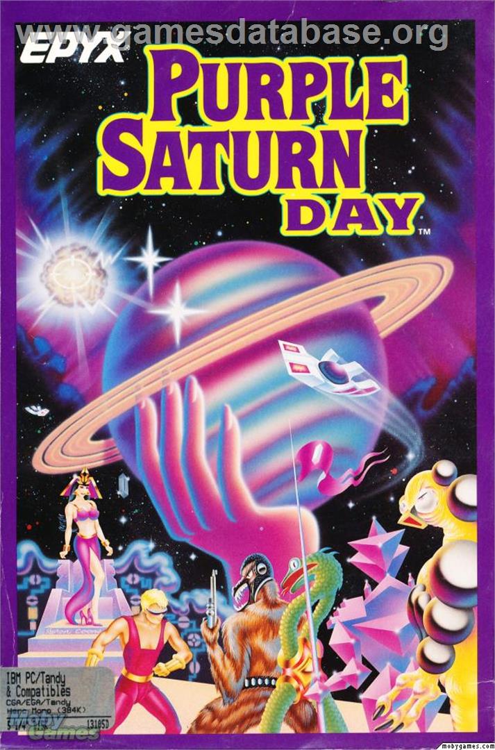 Purple Saturn Day - Microsoft DOS - Artwork - Box