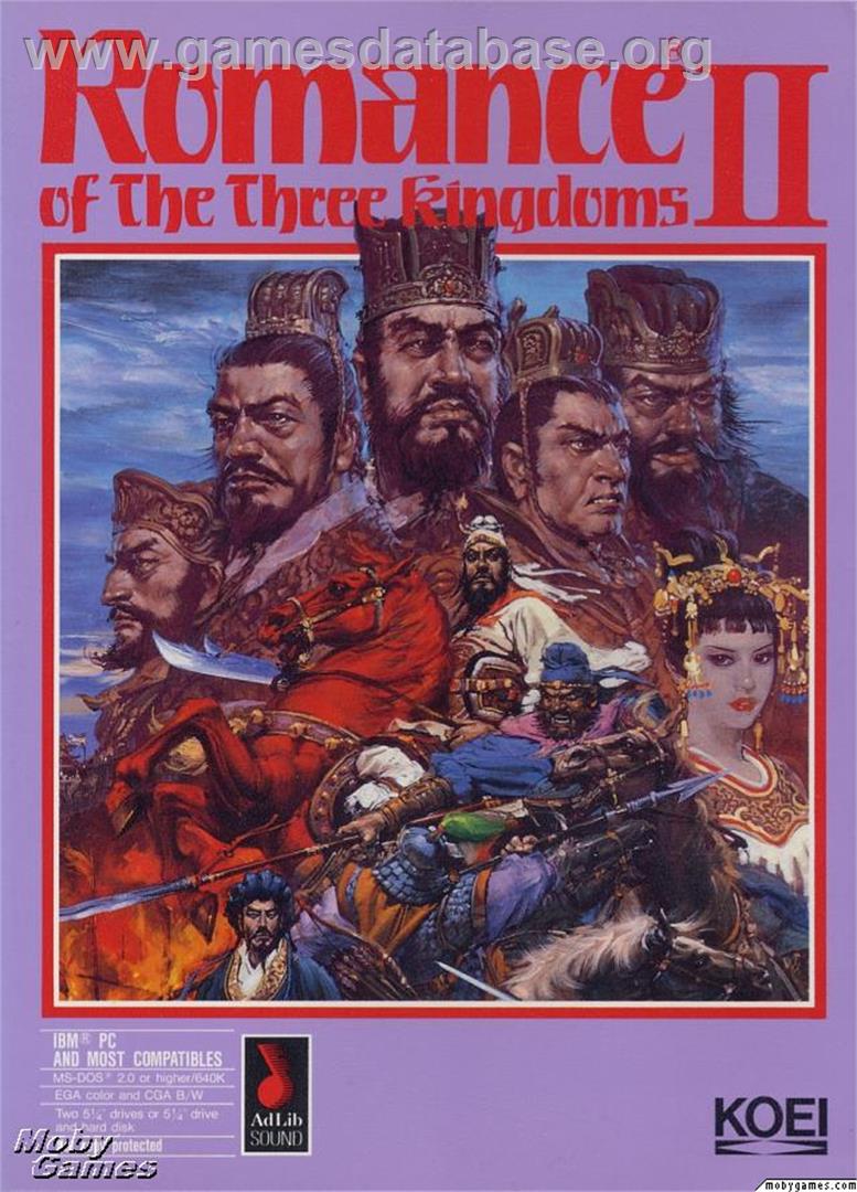 Romance of the Three Kingdoms II - Microsoft DOS - Artwork - Box