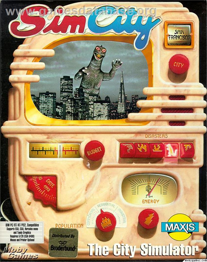 SimCity - Microsoft DOS - Artwork - Box