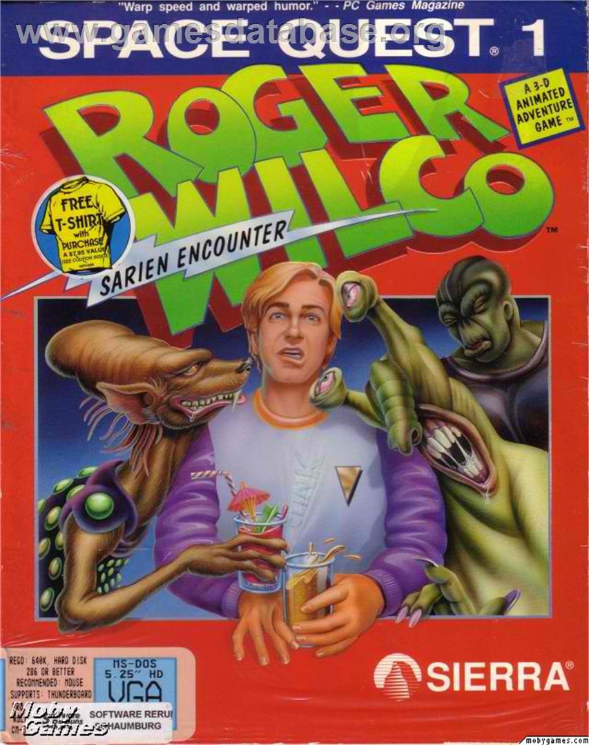 Space Quest 1 - Roger Wilco in the Sarien Encounter - Microsoft DOS - Artwork - Box
