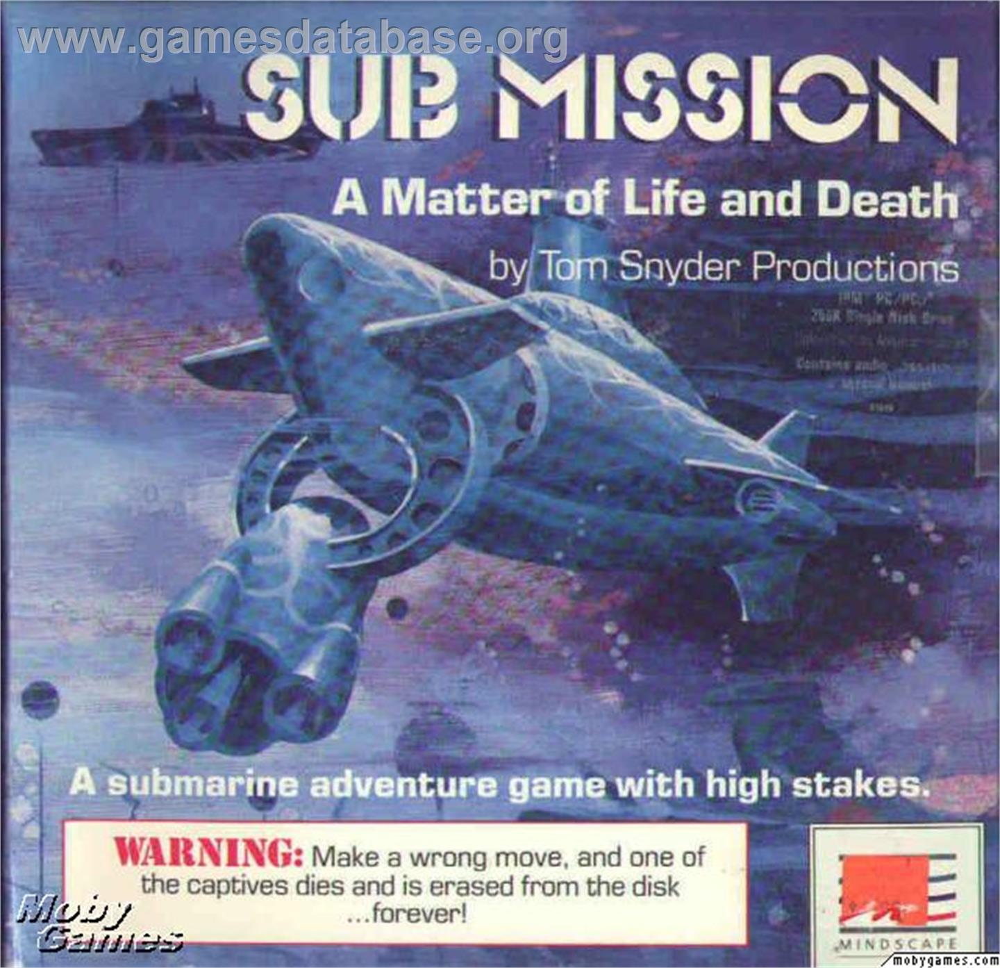 Sub Mission - Microsoft DOS - Artwork - Box