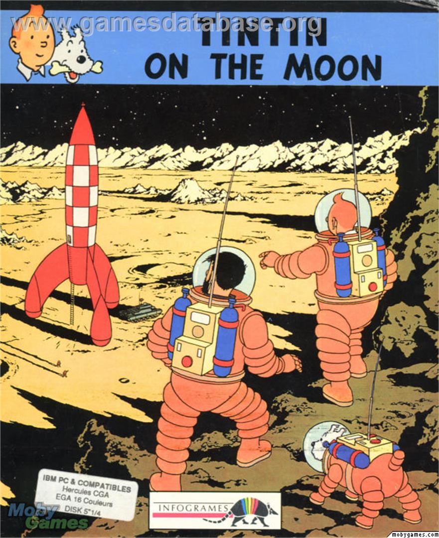 Tintin on the Moon - Microsoft DOS - Artwork - Box