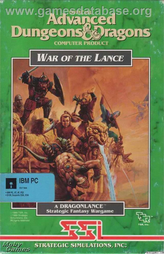 War of the Lance - Microsoft DOS - Artwork - Box
