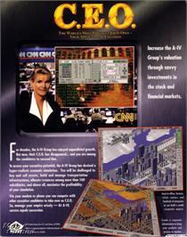 Box back cover for AIV Network$ on the Microsoft DOS.