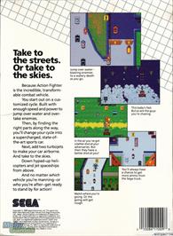 Box back cover for Action Fighter (1994) on the Microsoft DOS.