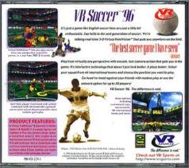 Box back cover for Actua Soccer on the Microsoft DOS.