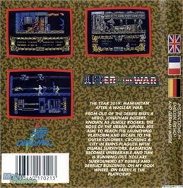 Box back cover for After the War on the Microsoft DOS.
