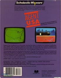 Box back cover for Agent USA on the Microsoft DOS.