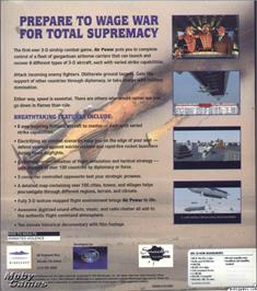Box back cover for Air Power on the Microsoft DOS.