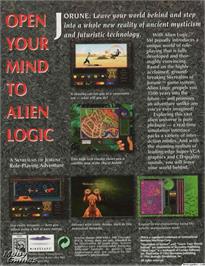 Box back cover for Alien Logic on the Microsoft DOS.