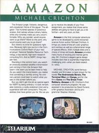 Box back cover for Amazon Trail, The on the Microsoft DOS.