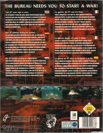 Box back cover for Amok on the Microsoft DOS.