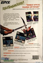 Box back cover for Axe Of Rage on the Microsoft DOS.