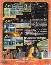 Box back cover for B.A.T. on the Microsoft DOS.