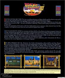 Box back cover for Back to the Future Part III on the Microsoft DOS.