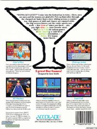 Box back cover for Bar Games on the Microsoft DOS.