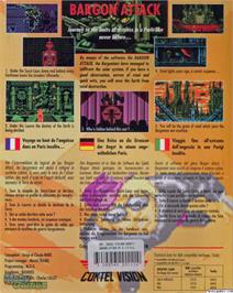Box back cover for Bargon Attack on the Microsoft DOS.