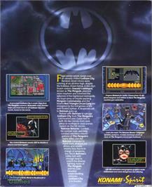 Box back cover for Batman Returns on the Microsoft DOS.