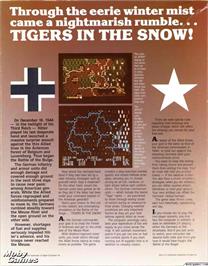 Box back cover for Battle Of The Bulge, The - Tigers In The Snow on the Microsoft DOS.