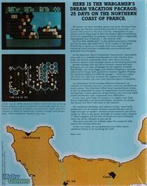 Box back cover for Battle for Normandy on the Microsoft DOS.