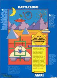 Box back cover for Battlezone on the Microsoft DOS.