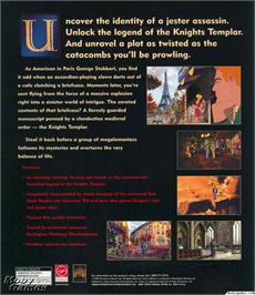 Box back cover for Broken Sword - The Shadow Of The Templars on the Microsoft DOS.