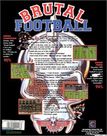 Box back cover for Brutal Football on the Microsoft DOS.