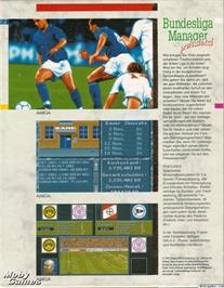 Box back cover for Bundesliga Manager Professional on the Microsoft DOS.
