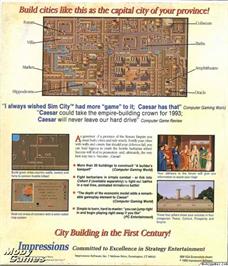 Box back cover for Caesar on the Microsoft DOS.