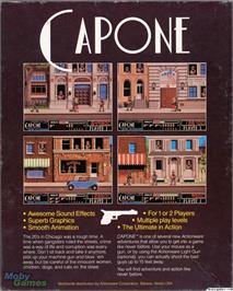 Box back cover for Capone on the Microsoft DOS.