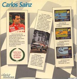 Box back cover for Carlos Sainz - Campeonato del Mundo de Rallies on the Microsoft DOS.