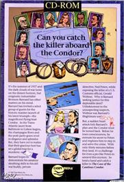 Box back cover for Case Of The Cautious Condor, The on the Microsoft DOS.